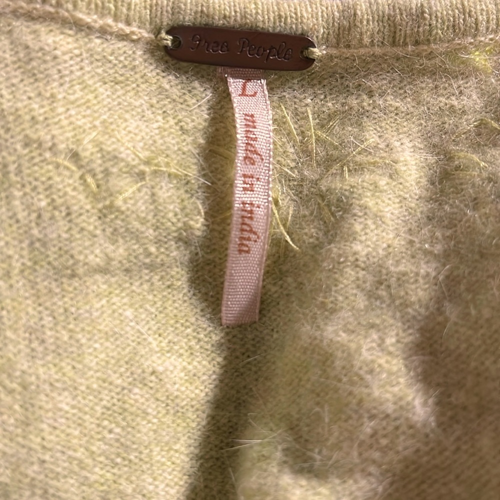 Free People Soft Green Beaded Cardigan - Picture 5 of 12